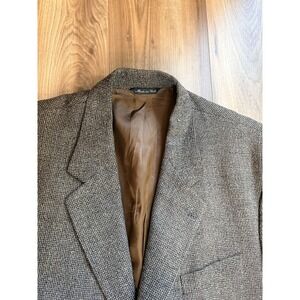 Today's Man Fierte SRL Italian Sports Coat Blazer 44L Brown Tweed Wool